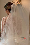 Layered Tulle Ball Gown V-neck Long Sleeves Wedding Dress With Train, SW665 | wedding dress stores | bridal dress | bohemian wedding dress | simidress.com