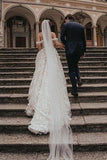 Tulle Ball Gown Off-the-Shoulder Lace Appliques Wedding Dresses, SW627 | cheap lace wedding gown | bridal styles | wedding dresses near me | simidress.com