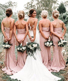 Blush Pink Mermaid Sweetheart Bridesmaid Dresses, Wedding Guest Gown, BD102 | bridesmaid dresses | blush bridesmaid dresses | pink bridesmaid dresses | Simidress.com