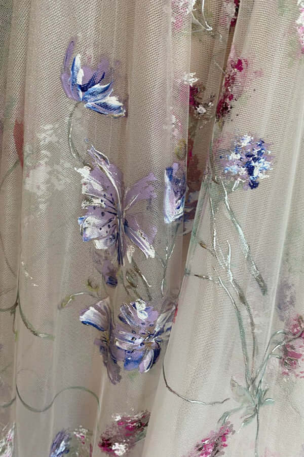 Colorful Tulle A-line Sweetheart Appliqued Long Prom Dresses With Split, SP785 | vintage prom dresses | party dresses | evening dresses | www.simidress.com