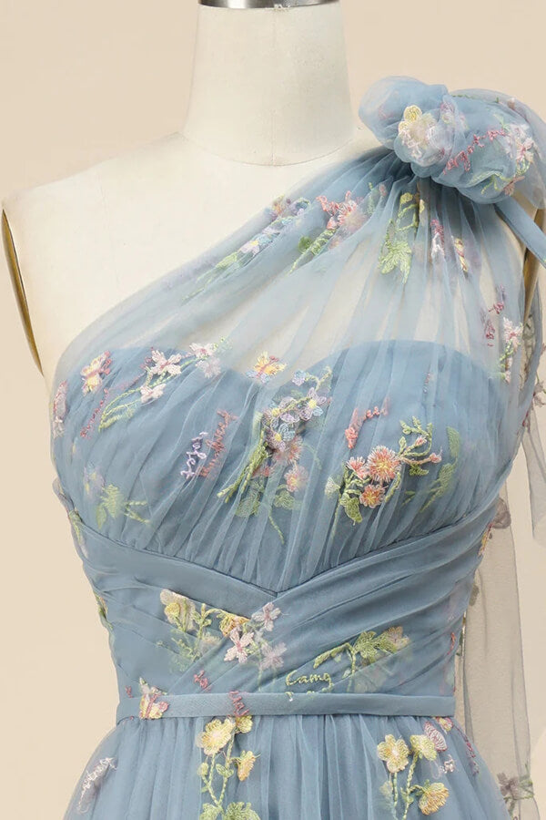 A line prom dresses | party dresses | prom dress with flowers | simidress.com
