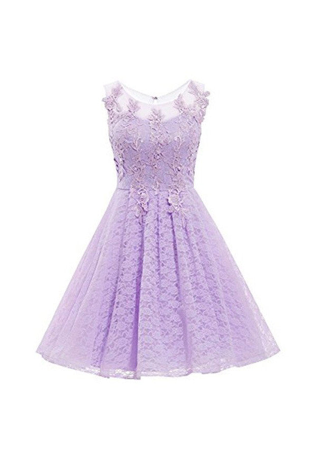 Short Homecoming Dress,Scoop Neck Prom Dress Homecoming Dress with Appliques Sequins,SVD578