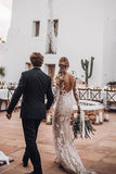 Lace Mermaid Backless Long Sleeves Wedding Dresses, Bridal Gown, SW450 | bridal dresses | bridal gowns | wedding dresses online | www.simidress.com