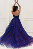 Organza A-line Beaded Bodice Halter High Low Prom Dresses, Evening Gown, SP829 | beaded prom dresses | long formal dresses | prom dresses online | simidress.com