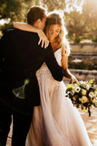 Romantic A-line Open Back Spaghetti Straps Wedding Dresses Bridal Gown, SW593 | bridal gowns | wedding gown | bridal styles | simidress.com
