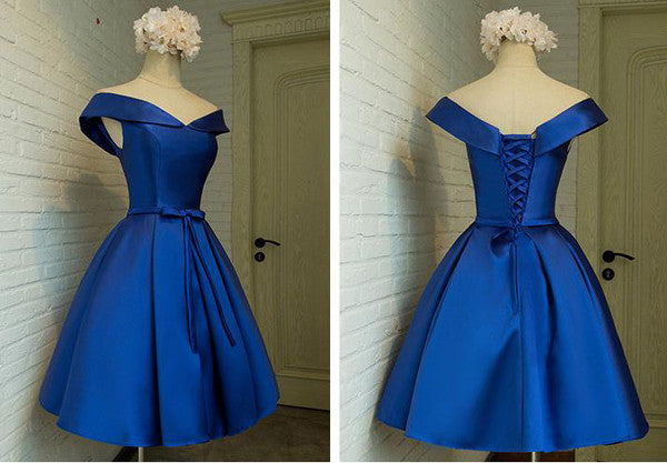 Simple Off The Shoulder Short Prom Dress,Sleeveless Homecoming Dress Party Dress,SH101
