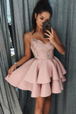 Shinny Mini Spaghetti Strap Homecoming Dresses Chic Summer Hoco Short Prom Dress, SH354