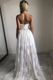 www.simidress.com | White Stylish High Low A-line Halter Lace Homecoming Dresses Short Prom Dress, SH517