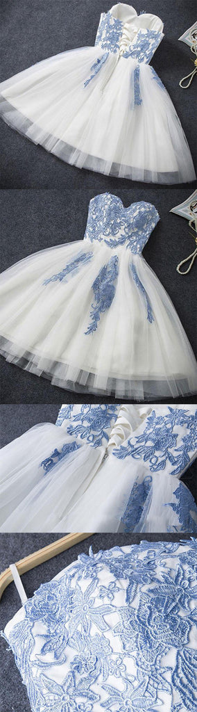 Sexy A-line Strapless Short Prom Dress,Cheap Homecoming Dress, SH93