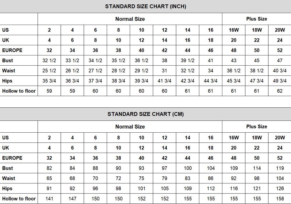 www.simidress.com | Size Chart