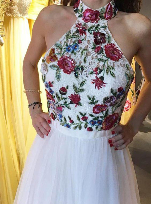 Buy floral lace prom dresses long at www.simidress.com