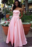 Simple satin prom dresses long from www.simidress.com at good prices