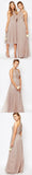 Gorgeous Glittering Top Tulle Halter  Romantic Short Long Wedding Party Bridesmaid Dresses,SVD466