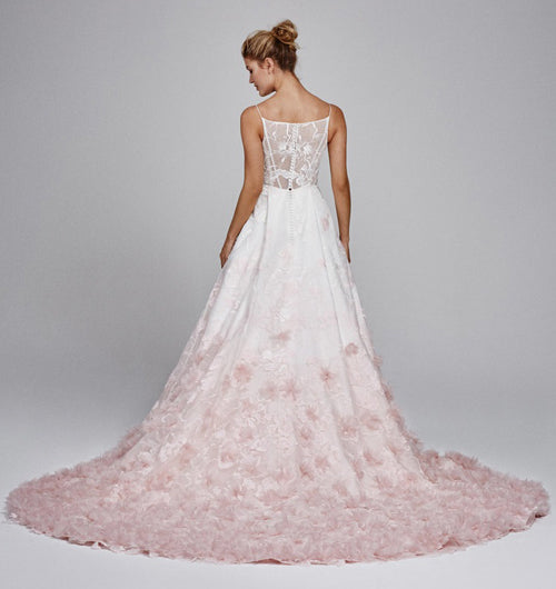 Silk Organza Ball Gown V-Neck Wedding Dresses With Floral Embroidery Applique, SW223 Simidress Silk Organza Ball Gown V-Neck Wedding Dresses With Floral Embroidery Applique, SW223 Simidress