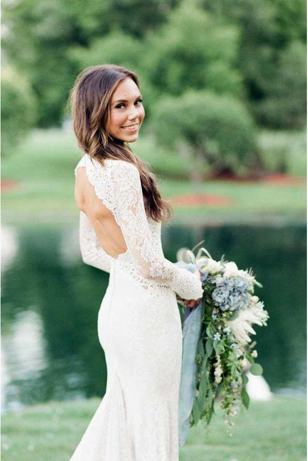 Beautiful Lace Mermaid Backless Wedding Dresses, SW356 | Weddings | wedding dresses | bridal gowns | wedding gowns | wedding 2020 | lace wedding dresses | white wedding dresses | Ivory wedding dresses | mermaid wedding dresses | wedding dresses cheap | wedding party dresses | boho wedding dresses | simple wedding dresses | wedding dresses near me | wedding ideas | beach wedding dresses | wedding dresses online | Simidress
