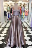 Pretty Champagne A-line Spaghetti Straps Prom Dresses, Evening Dresses, SP677 | royal blue prom dresses | prom gowns | cheap prom dresses | formal dresses | simple prom dresses | long prom dresses | party dresses | evening dresses | prom dresses cheap | www.simidress.com