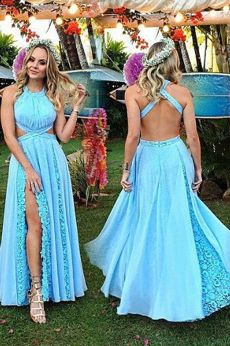 Baby Blue Prom Dress,Halter Split Prom Dress,Prom Dresses with Lace – Simidress Baby Blue Prom Dress,Halter Split Prom Dress,Prom Dresses with Lace – Simidress