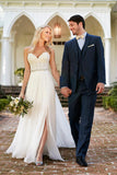 Sexy Lace Sweetheart Wedding Party Gowns,Top Sheath Side Slit Wedding Party Dresses,SVD539