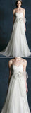 Ivory A-line Chiffon Sweetheart Light Bridal Gowns,Simple Wedding Dress,SVD541
