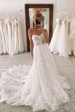 Ball Gown Lace Sweetheart Wedding Dress With Detachable Puff Sleeves, SW649 image 2