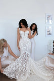 Gorgeous Tulle Mermaid Sweetheart Beach Wedding Dresses With Lace Appliques, SW746 | new arrival wedding dress | wedding dress shops near me | outdoor wedding dress | simidress.com