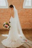 Lace Mermaid Spaghetti Straps Sweetheart Bohemian Wedding Dresses, SW636 image 2