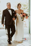 Lace Mermaid Spaghetti Straps Sweetheart Bohemian Wedding Dresses, SW636 image 3