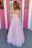 Pink Tulle A-line Sweetheart Simple Prom Dresses, Long Formal Dresses, SP971 | long prom dresses | new arrivals prom dress | prom dresses for teens | simidress.com