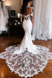 Satin Mermaid Sweetheart Chapel Train Wedding Dresses With Appliques, SW758 | mermaid lace wedding dress | cheap wedding dresses online | bohemian wedding dress | simidress.com