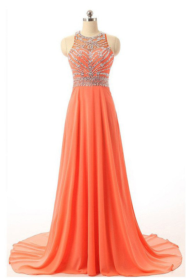 open lace back dress Sequin Long Prom Dress with Deep V-Neck main image 0