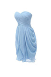 Homecoming Dresses, Strapless Chiffon Short Bridesmaid Dresses Prom Gowns, SH69