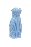 Homecoming Dresses, Strapless Chiffon Short Bridesmaid Dresses Prom Gowns, SH69