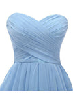 Homecoming Dresses, Strapless Chiffon Short Bridesmaid Dresses Prom Gowns, SH69