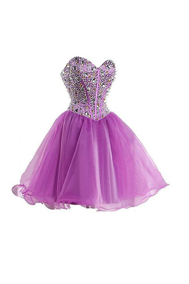 Purple Sweetheart Homecoming Dresses, Short Cocktail Dress Prom Dress ...