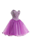 Purple Sweetheart Homecoming Dresses, Short Cocktail Dress Prom Dresses,SH67