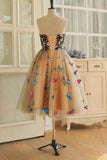 A-line Sweetheart Neck Butterflies Homecoming Dresses, Short Prom Dress, SH564 | lace homecoming dresses | cheap homecoming dresses | tulle homecoming dresses | www.simidress.com