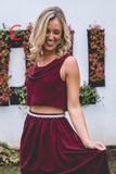 Burgundy Chiffon Bridesmaid Dresses