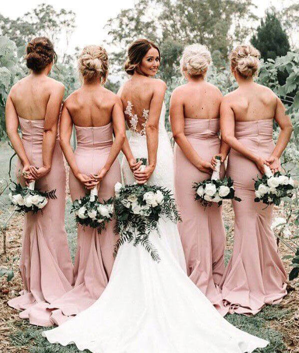Blush Pink Mermaid Sweetheart Bridesmaid Dresses, BD102 | Simidress Blush Pink Mermaid Sweetheart Bridesmaid Dresses, BD102 | Simidress