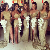Sequin Long Mismatched Gorgeous Sparkly Bridesmaid Dresses, Wedding Party Dresses, BD41