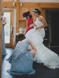 Cheap One Shoulder Column Chiffon Ruffles Long Bridesmaid Dress, BD62