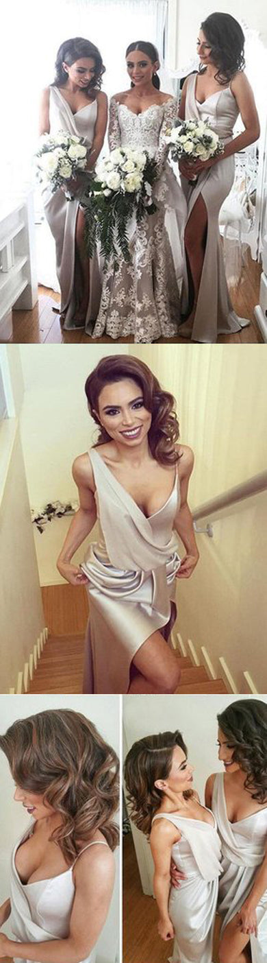 Satin Bridesmaid Dresses from simidress.com