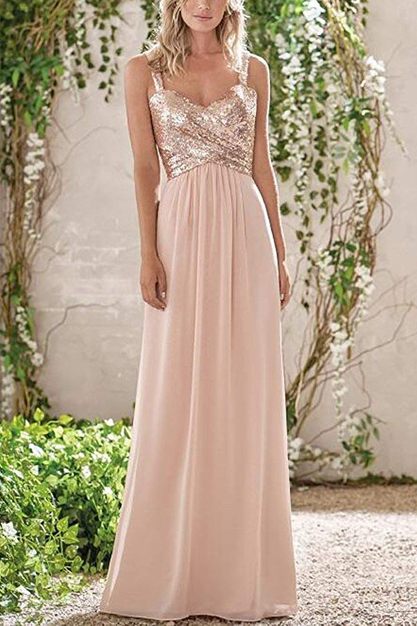 rose gold and pink bridesmaid dresses Rose Gold Dusty Rose Bridesmaid Dresses A-Line V-Neck Straps Long Stretch Satin Bridesmaid Dresses With Split