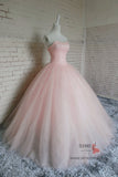 Beautiful Pink Ball Gown Long Prom Dresses, Evening Dresses With Beading, SP704 | ball gown prom dresses | pink evening dresses | formal dresses | www.simidress.com