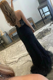 Black lace prom dress | long formal dresses | mermaid prom dress | simidress.com