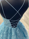 cheap lace prom dresses | blue evening dresses | evening gowns | party dress | www.simidress.com