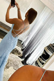 Blue Tulle Mermaid Lace Appliques Prom Dresses, Long Formal Dresses, SP935 | cheap prom dresses online | blue prom dresses | evening gown | simidress.com