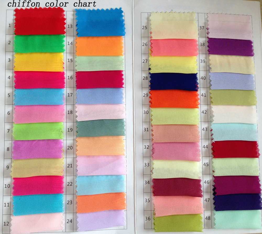 Chiffon Color Swatch of Wedding Dress from simidress.com