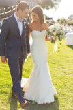 Elegant Lace Sweetheart Mermaid Wedding Dress With Train, Wedding Gown, SW482