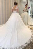 Gorgeous Ball Gown Princess Long Sleeves Lace Appliques Wedding Dresses, SW582 | ball gown wedding dresses | vintage wedding dresses | wedding dresses near me | simidress.com