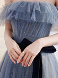 Long prom dress online | cheap prom dresses | evening gown | tulle a line prom dress | www.simidress.com